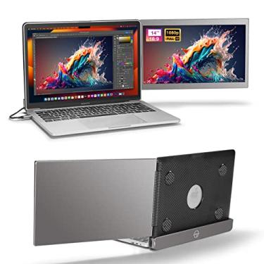 Imagem de JoyReal Monitor portátil para laptop, Mac, USB, extensor de tela duplo para laptop de 35,5 cm FHD 1080p, tela de viagem de segundo para Mackbook Pro de 16,2 polegadas (2021/2023)