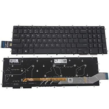 Imagem de Retroiluminação de teclado de substituição de laptop para Dell Alienware M17 R1 M15 2019 layout preto sem bordas dos EUA