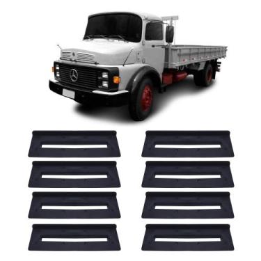 Imagem de Kit borracha dobradiça porta mb 1113 2013 c/aba 8 - peças - VERLI