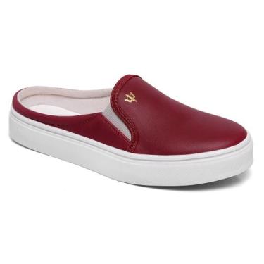 Imagem de Tênis Feminino Mule Slip On Calce Fácil - J.REI MULTMARCAS, Bordô, 35,