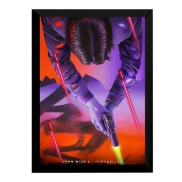 Imagem de Poster Moldurado John Wick Pop Arte Quadro 42x29 - Fanarte
