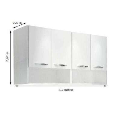 Imagem de Aparador aéreo Suspenso 1,20m Para Trabalho Organizador Multiuso - Nov