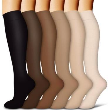 Imagem de Meias de Compressão COOLOVER Copper - 6 Pares para Homens e Mulheres