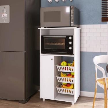 Imagem de Balcão Cozinha Fruteira Genialflex Josy para 2 Fornos Branco