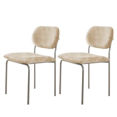 Imagem de Conjunto com 2 Cadeiras em Metal Bless Milano / Prata