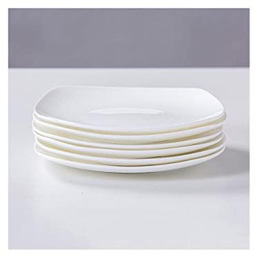Imagem de Prato de serviço conjunto de pratos de jantar de cerâmica 20 cm 25 cm conjunto de pratos para salada, macarrão, pratos de sobremesa e aperitivo, forno de microondas, lavável na lava-louças (conjunto