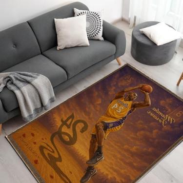 Imagem de DreamController Tapetes personalizados Kobbe Bryannt para sala de jogos (157,5 x 101,6 cm) | Tapetes de sala de jogos inspirados em jogos e decoração Kobbe Bryannt para gamers | Decoração de quarto de