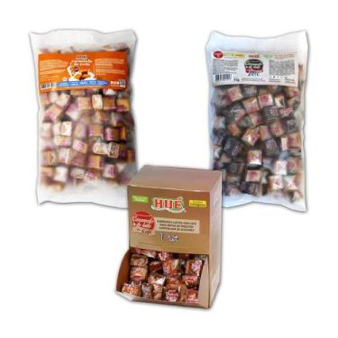 Imagem de Bala de caramelo de leite puro 1kg, chocolate 1kg e com cafe 700g diet