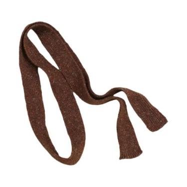 Imagem de Cachecol Feminino Listrado De Pelúcia Versátil Fino Estreito Longo Est