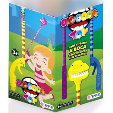Imagem de Brinquedo Dinossauro Big Boca com Balinhas - Unidade - Fampar, Rosa