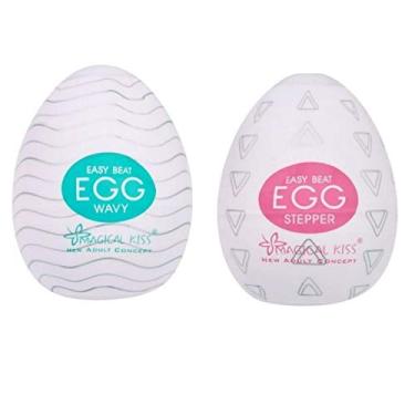 Imagem de Kit 2 Eggs Masturbadores Masculino - Egg Magical Kiss Sexy Import