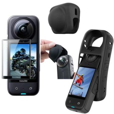 Imagem de Capa anti impacto + película para Insta360 X4 - 3D flexível - Genérica