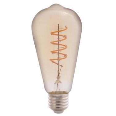 Imagem de Lâmpada Led De Filamento Espiral Tramontina St64 4 W 2200 K Luz Amarela âmbar Tramontina