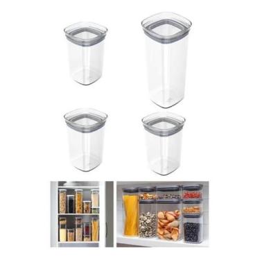 Imagem de Conjunto De 4 Potes Herméticos Porta Alimentos Mantimentos - OU