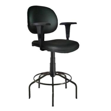 Imagem de Cadeira Caixa Executiva Lisa com Braços Reguláveis  Aranha MARTIFLEX  