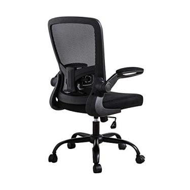 Imagem de Computador executivo mesa levantamento, rotação, ergonomia, suporte lombar ajustável, assento de malha para uso doméstico, escritório