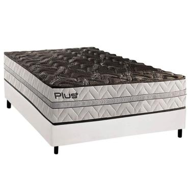 Imagem de Cama Box Casal: Colchão Espuma D33 Paropas Pasquale Plus + Base Crc Corano White (138x188)