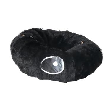 Imagem de Stgfyxgs Cama Túnel para Gatos, Esconderijo Compacto E Confortável com Bola para Hamsters, Chinchilas, Cães Pequenos E Muito Mais. Diversão para Quem, Preto