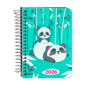 Imagem de Agenda 2026 Média Zoo Panda Removivel Confetti