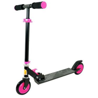 Imagem de Patinete Radical Dobrável 2 Rodas Rosa E Preto Dm Toys