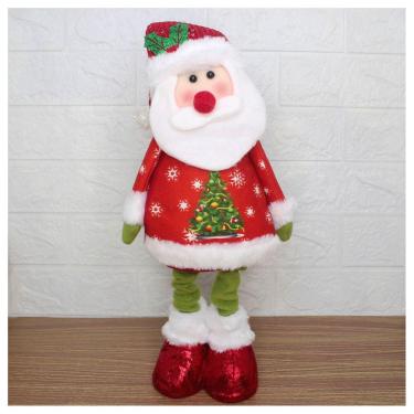 Imagem de Decoração Boneco Natal Papai Noel Perna Ajustável 45cm
