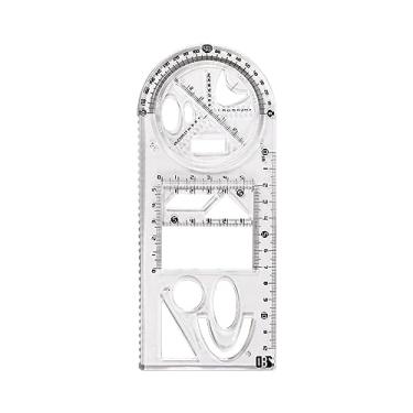 Imagem de Generic Régua geométrica multifuncional Modelo de aprendizagem de matemática Réguas de desenho artesanal Régua de desenho geométrico para desenhar professores, estilo C