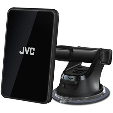Imagem de JVC Suporte de telefone para carro com carregamento Qi sem fio KS-GC10Q, suporte de telefone para saída de ar do para-brisa do painel, inclui placa de base magnética, compatível com iPhone 11 Series/X/XR/8, Galaxy Note10/S10/S20 Series