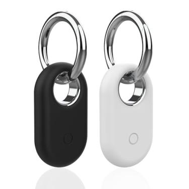 Imagem de Pacote com 2 suportes Smarttag2 e chaveiro Smarttag2, capa Smarttag2 de silicone macio e à prova de choque para Samsung Galaxy SmartTag2, vem com chaveiro de metal para bagagem, chaves, animais de