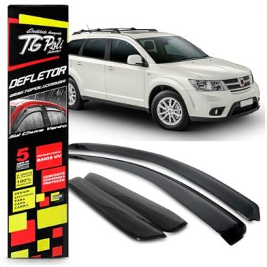 Imagem de Calha Chuva Defletor Slim Freemont 4 Portas 2011 2012 2013 2014 2015 2016 Fumê 100% Acrílico