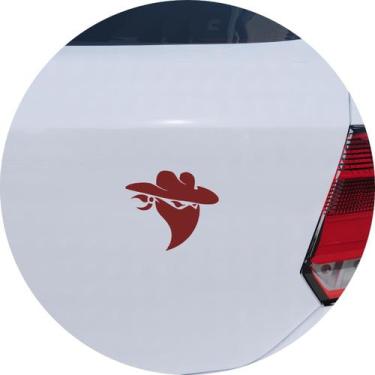 Imagem de Adesivo de Carro Sertanejo Cowboy Bandido - Cor Vinho - Melhor Adesivo