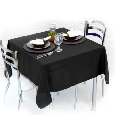 Imagem de Toalha de Mesa Oxford Liso 8 Cadeiras 3,00m x 1,50m - Cozzilar, Preto
