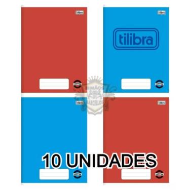 Imagem de Kit 10 Cadernos Brochurão 60 Folhas Pepper Cores Sortidas Capa Flexíve
