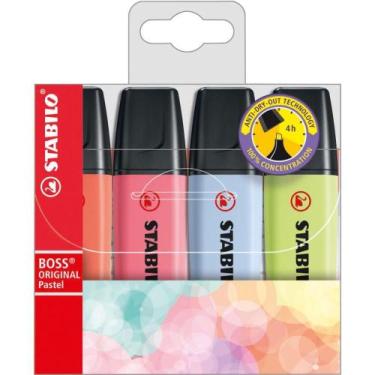 Imagem de Caneta Marca Texto Stabilo BOSS 70/4-3 - 4 Cores - Sertic