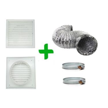 Imagem de Kit P/ Inst. De Coifas C/ Grelha De Exaustão Fixa125mm E Duto 1m - Mul