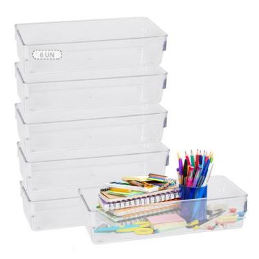 Imagem de KIt 6 Organizador Geladeira/armário/cozinha Acrílico 23x8x5 - Plastutt