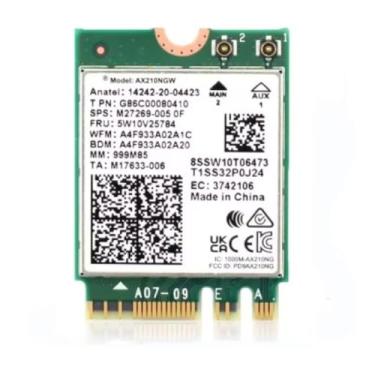 Imagem de Placa De Rede Wifi 6e Bluetooth 5.3 Ax210 M.2 Sem Fio 5374mbps 2.4ghz 5ghz 6ghz 802.11ax Adaptador Wi-fi