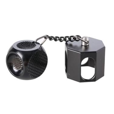 Imagem de Suporte de giz de bilhar 2 em 1 ferramenta de picador de taco de sinuca caixa de giz forma de dados de bilhar ponta de taco de bilhar