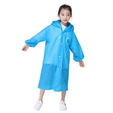 Imagem de Capa De Chuva Infantil Reforçada Eva Resistente - Briwax, Azul