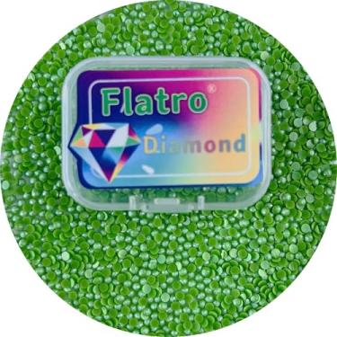 Imagem de Grânulos de pó de fada de arte de diamante, brocas brilhantes redondas de resina de fundo plano para acessórios de pintura de diamantes, pontos de substituição para strass de pintura de arte de