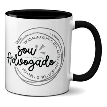 Imagem de Caneca Sou Advogado Amo o Que Faço Direito Profissão (Preta)