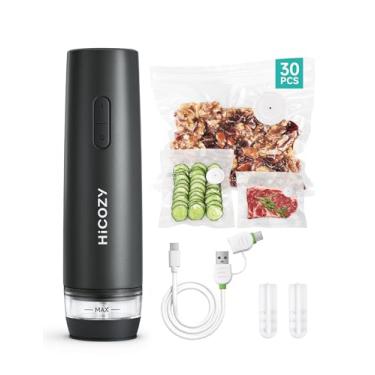 Imagem de HiCOZY Seladora a vácuo compacta para alimentos, potente máquina portátil de vedação a vácuo, protetor de refeições, cinza
