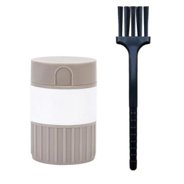 Imagem de Cortador de comprimidos | Lâminas de aço inoxidável para cortar comprimidos pequenos/pequenos | Cortador de ABS para pó fino | Inclui escova de limpeza (cinza)