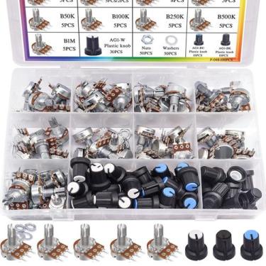 Imagem de Kit de potenciômetros Taiss WH148 B1K 5K 10K 20K 50K 100K 250K 500K 1M