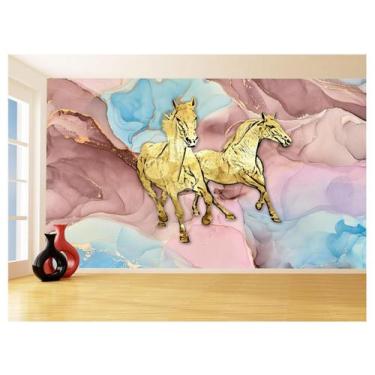 Imagem de Papel De Parede Animais Pop Art Cavalos Cores 3,5M Pxa352 - Você Decor