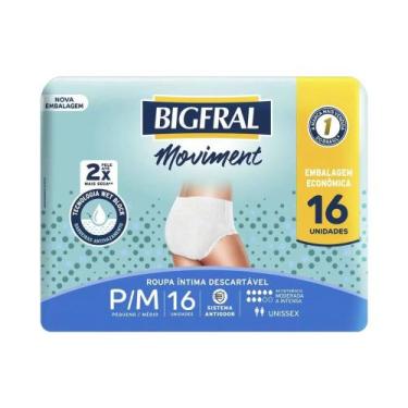 Imagem de Roupa intima descartavel unissex p/m c/16 bigfral moviment - bigfral
