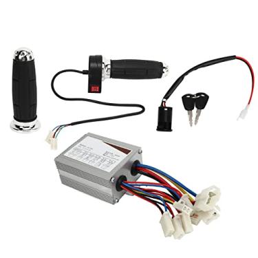 Imagem de aqxreight Kit de ConversãO de Bicicleta Elétrica 36V 500W Controlador Escovado de Bicicleta Elétrica Universal Acelerador Interruptor de IgniçãO Circuitos Térmicos a Devida Boa Caixa de Metal O