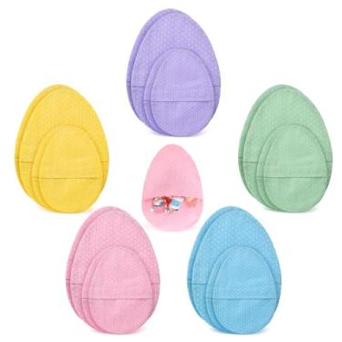 Imagem de Hahafelt 20 unidades de sacos de presente de ovo de Páscoa, sacos de doces de bolinhas de algodão reutilizável para caça aos ovos de Páscoa, doces, suprimentos de lembrancinha de festa, 2 tamanhos
