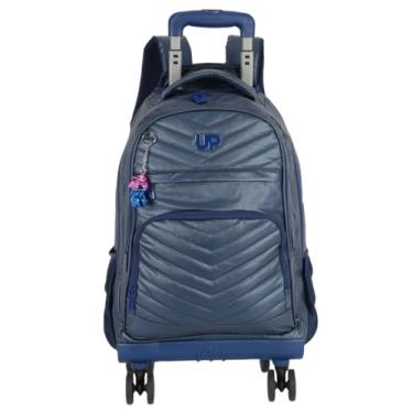 Imagem de Mochila de Rodinhas 360 Grande Juvenil de Costas Crinkle Metalizado Notebook 18 Up4you