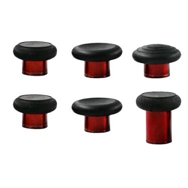 Imagem de 6 in 1 Metal Thumbsticks Replacement for Elite Series 2 Core Controllers, Thumbsticks for Xbox Elite Series 2 Controllers, Metal Mod 6 Swap Joysticks (Red)