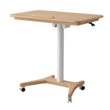 Imagem de Suporte de pódio móvel ajustável com rodas de bloqueio, púlpito portátil para igreja, sala de aula e casamentos, púlpito ajustável de altura/ângulo, branco (70 x 50 cm/28 x 20 pol)